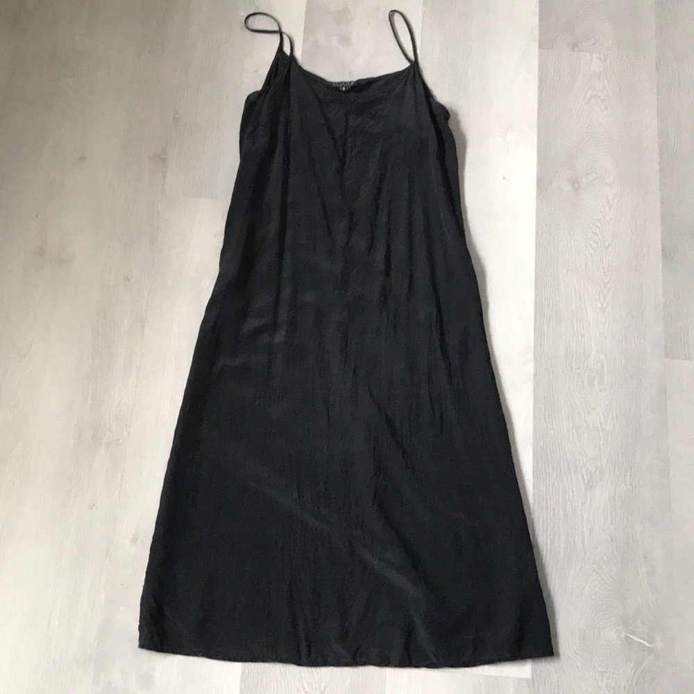 CITRON SANTA MONICA BLACK SLIP DRESS WOMENS SMALL